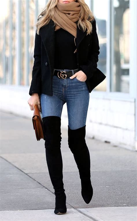25 Amazing Over The Knee Boot Outfits Chic Winter Style Fashion
