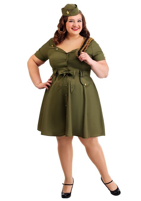 Plus Size Womens Vintage Combat Cutie