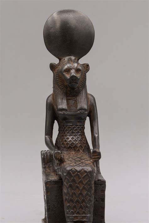 Statue Of Goddess Sekhmet Seated Figurine Black Made In Egypt Etsy