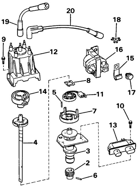Omc Stern Drive Distributor And Ignition Coil Parts For 1993