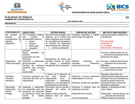 Ejemplo De Un Plan Anual De Trabajo Compartir Ejemplos