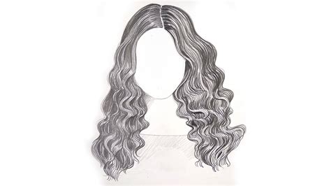 How To Draw Long Curly Hair Step By Step A Girl With Beautiful Hair Pencil Sketch Drawing