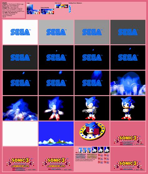 Sonic 1 Title Sprites