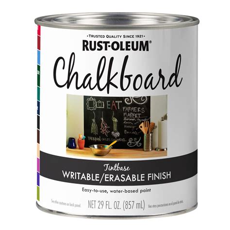 Rust Oleum Specialty 29 Oz Tintable Chalkboard Paint 342596 The Home