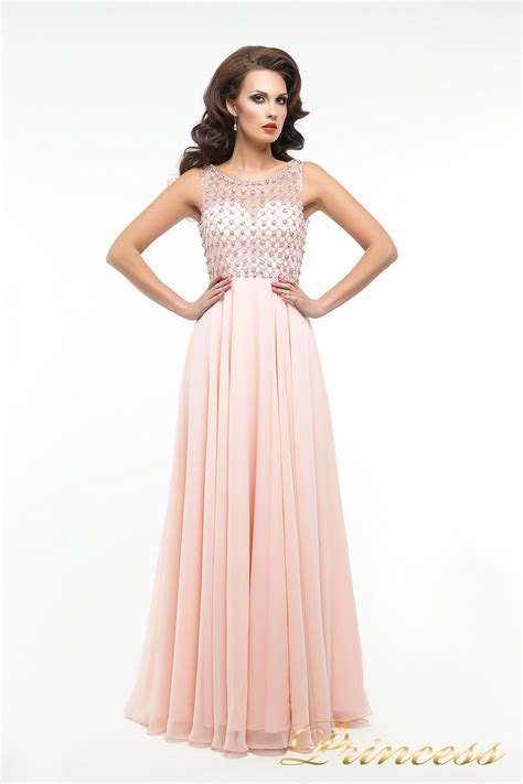 Купить вечернее платье 166p розового цвета по цене 29500 руб в Москве