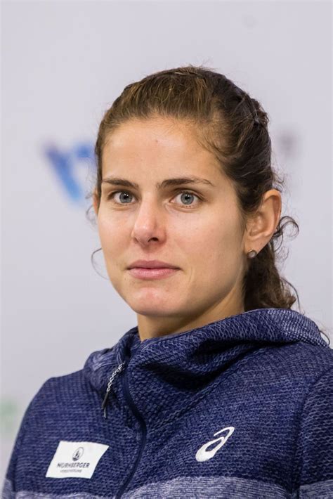 Julia Goerges Of Germany Talks To Media During Post Match