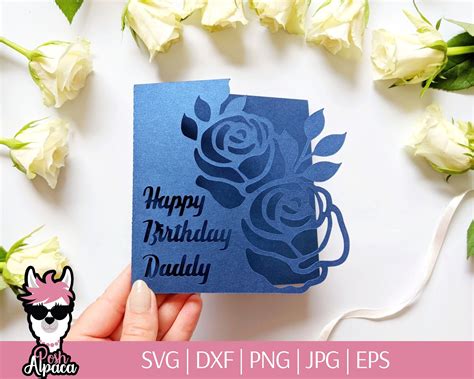 Birthday Card For Dad Svg Happy Birthday Daddy Card Svg With Etsy