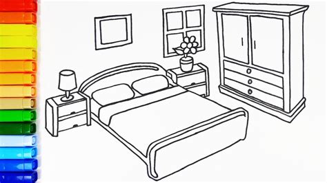 How To Draw Bedroom And Furniture Easy Simple Drawing Ideas And