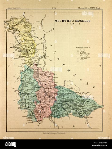 Map Of Meurthe Et Moselle France Stock Photo Alamy