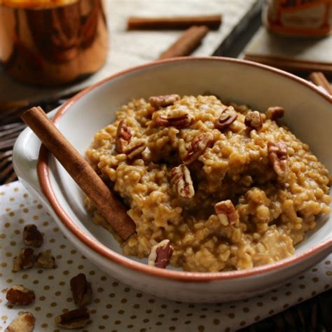 Pumpkin Spice Slow Cooker Oatmeal The Fitchen