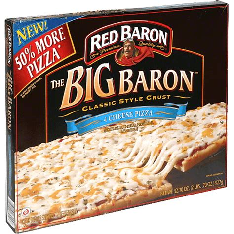 Red Baron The Big Baron Pizza Classic Style Crust 4 Cheese Frozen