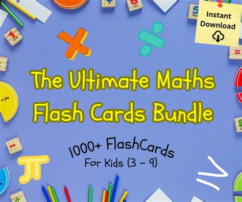 Math Flashcards Bundle 1000 Flashcards Printable Etsy