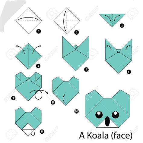 Koala Face Orgami Step By Step More At Dodifairy Origami Easy Cute