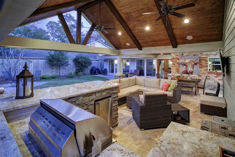 Outdoor Living And Remodeled Garage In West Memorial