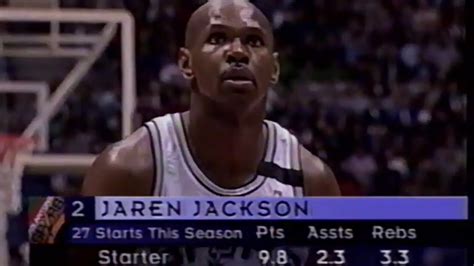 Jaren Jackson Sr Spurs 14pts Vs Sonics 1998 Youtube