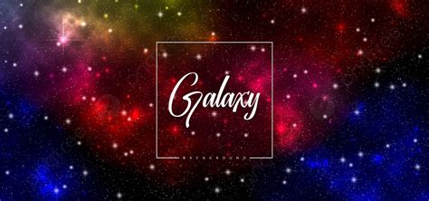 Colorful Cosmic Galaxy Background With Nebula Stardust And Bright
