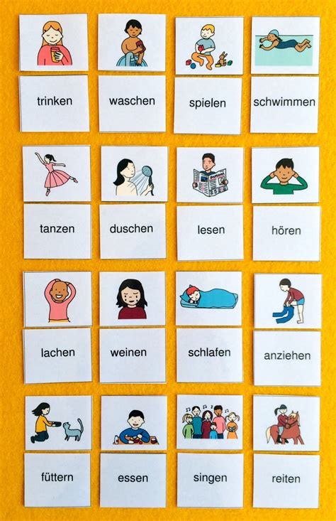Wort Bild Karten Deutsch Lernen Deutsch Lernen Kinder Deutsch