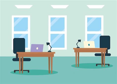 Free Vector Office Workplace Illustration