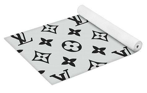 Louis Vuitton Pattern Lv 07 Grey Yoga Mat For Sale By Tuscan Afternoon