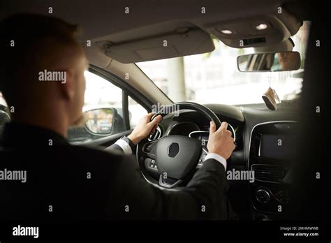 Man Driving Car Stock Photo Alamy