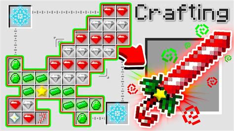How To Craft A 1000000 Christmas Sword Overpowered Minecraft 113 Crafting Recipe