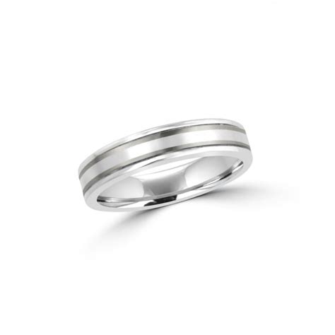 Our collection of men's wedding rings encompasses classic styles and unusual hand engraved designs. 5mm Matt and Polished Titanium and Platinum Wedding Ring ...