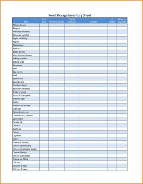 Product Inventory Sheet Template Tagua Spreadsheet Sample Collection