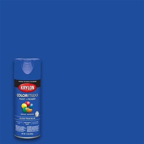 Krylon Colormaxx Gloss True Blue Spray Paint And Primer In One Actual
