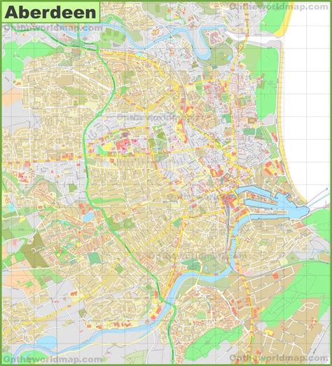 Detailed Map Of Aberdeen Detailed Map Aberdeen City Maps World Map