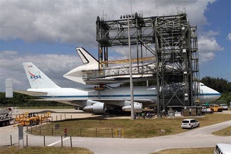 Shuttle Discovery Mated To 747 Carrier For Her Final Flight To
