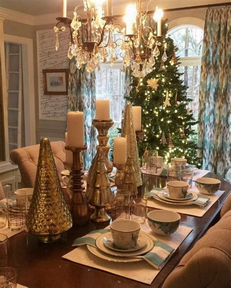 20 Chic Blue Christmas Dining Room Ideas For Your Inspiration