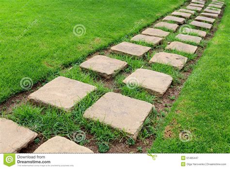 Cobbled Stone Path Stock Image Image Of Grass Alley 51485447