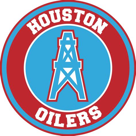 Houston Oilers Circle Logo Vinyl Decal Sticker 5 Sizes