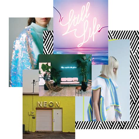Neon Moodboard By Lindsey Eryn Of Third Story Apartment Neon Neon
