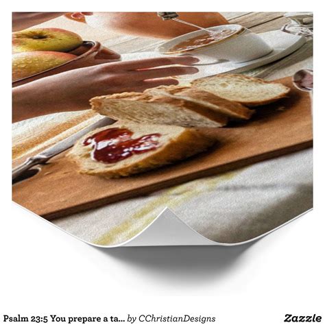 Psalm 23:5 You prepare a table before me, Bible Poster | Zazzle.com