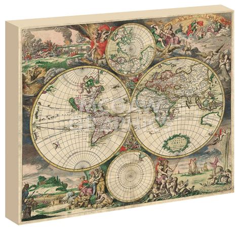 World Map 1689 Framed Mcgaw Graphics