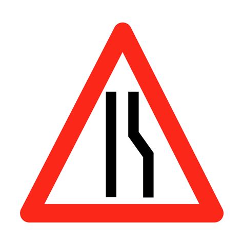 Road Narrows Right Safety Sign Traffic Sign From Bigdug Uk Clipart