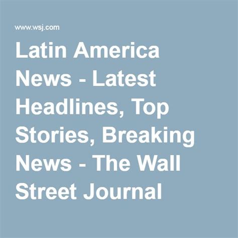 Latin America News Latest Headlines Top Stories Breaking News
