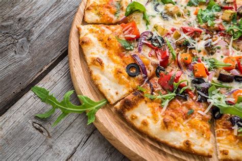 Delicious Italian Pizza With Vegetables Stock Photo Image Of Calories