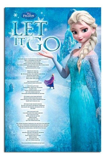 Frozen Let It Go Song Lyrics Poster | Frozen let it go, Elsa let it go