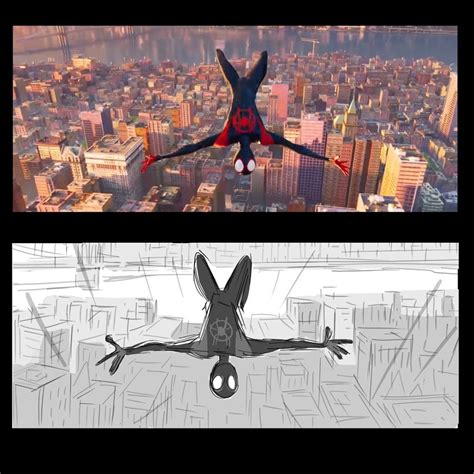 The Art And Making Of Spider Man Into The Spider Verse On Animation Spiderman Artwork