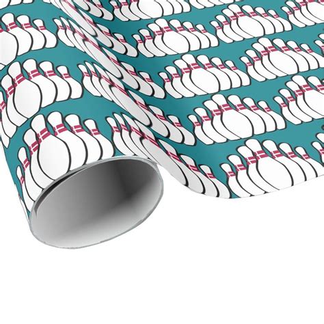 Bowling Pins Wrapping Paper In 2022 Custom Wrapping
