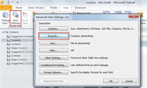 How To Quickly Group All Outlook Contacts By Country In List View