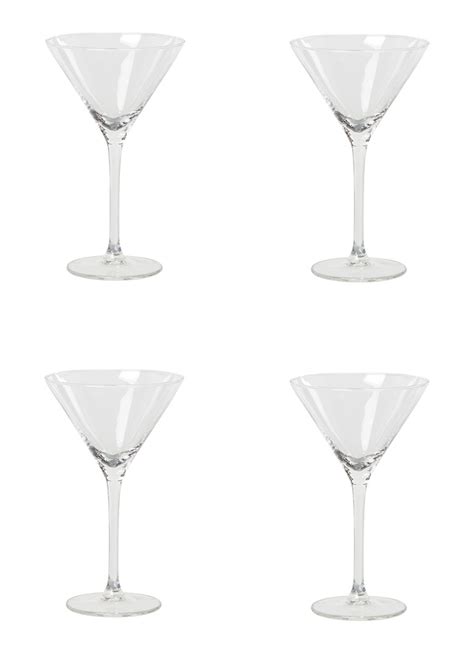 Royal Leerdam Martini Cocktailglas Set Van 4 • Transparant • De Bijenkorf