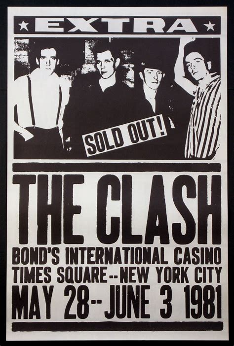 The Clash Concert Poster Rock Poster Vintage Poster Etsy