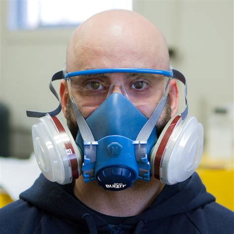 Breath Buddy Respirator Mask Plus Safety Glasses Reusable