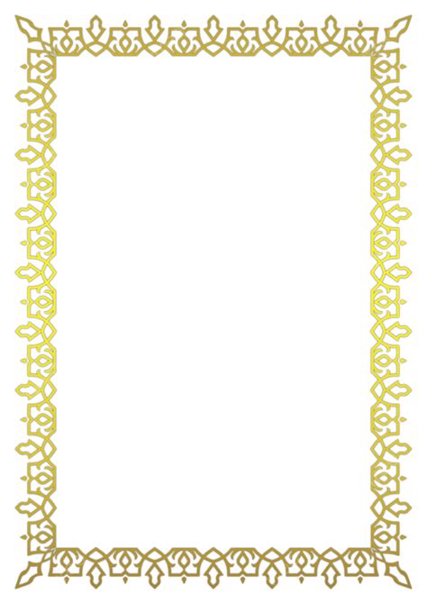 Border Frame Design With Yellow Gradient Color Suitable For Page