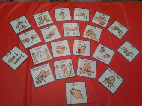21 Sign Language Pec Cards Communication Special Needs Speech And