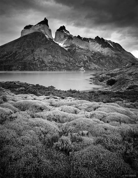 Los Cuernos Bandw Torres Del Paine Chile Mountain Photography By