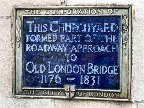 Old London Bridge Blue Plaque Open Plaques